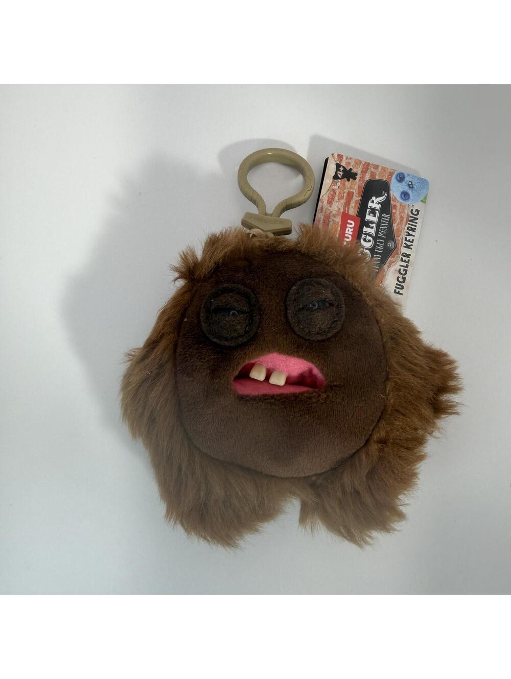 Zuru Fuggler Keyring Sir Splodge A Lot Brown Furry Monster Keychain Plush NWT